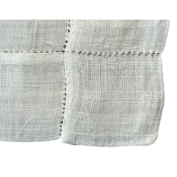 Madeira Linen Organza Tablecloth Embroidered Floral  31.5x32 Vintage - Picture 6 of 12